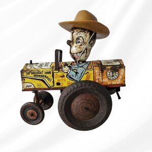 1940s Marx Milton Berle Crazy Car Wind Up Tin Toy Vintage